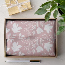 Floral Meadow Dreams Botanical Silhouettes blush Seidenpapier