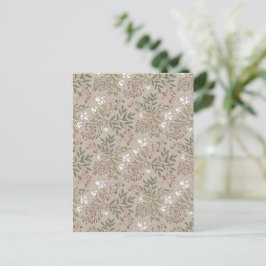 Floral Meadow Dreams Wildflower Botanical Art Postkarte
