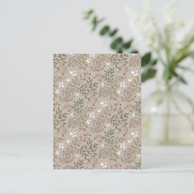 Floral Meadow Dreams Wildflower Botanical Art Postkarte (Stehend Vorderseite)