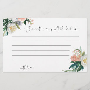 Floral Mein Lieblingsgedächtnis mit den Brautkarte Flyer