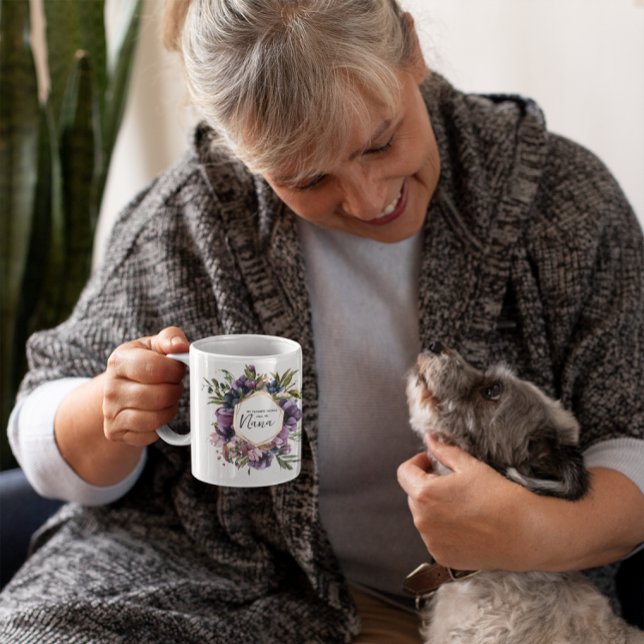 Floral meine Liebsten nennen mich Nana | 2 FOTO Kaffeetasse (Von Creator hochgeladen)