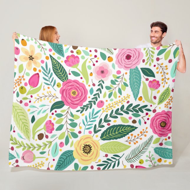 Floral Melody 60x80 Fleece Blanket (Beispiel)