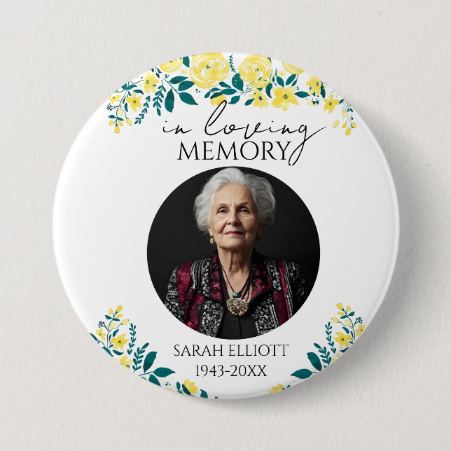floral memory of loved one  button (Vorderseite)