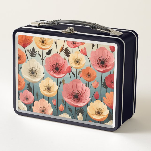 Floral Metal Lunch Box (Vorderseite)