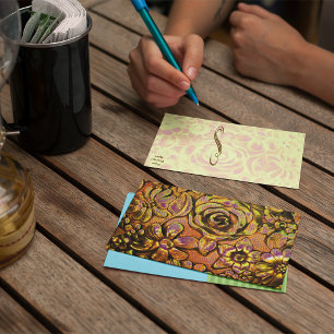 Floral métallique # 3 Modèle de carte postale