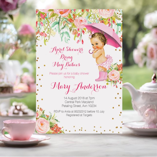Floral Mexican Baby Aprildusche Baby Dusche Einladung (Von Creator hochgeladen)