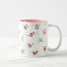 Floral Mini-Rose Zweifarbige Tasse