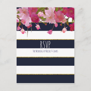Floral mit Imitate Gold Glitzer Moderne UAWG Einladungspostkarte
