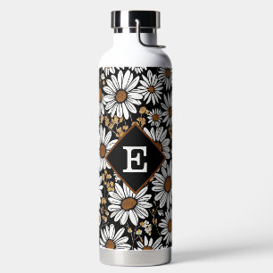 Floral mit Monogramm Trinkflasche