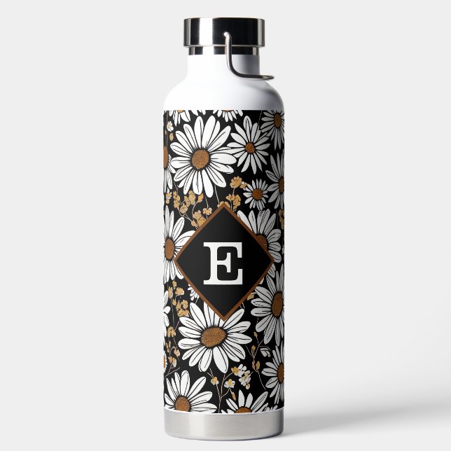 Floral mit Monogramm Trinkflasche (links)