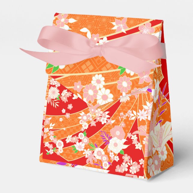 Floral Mix Kimono Muster Spring Geschenkschachtel (Vorderseite)