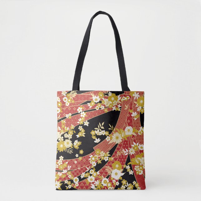 Floral Mix Kimono Pattern Tasche (Vorderseite)
