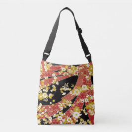 Floral Mix Kimono Pattern Tragetaschen Mit Langen Trägern