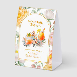 Floral Mocktail Station Bridal Shower Drink Bar Tischaufsteller