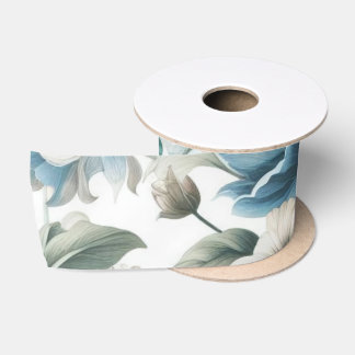 Floral modern blau mädchenhaft elegant stilvoll satinband