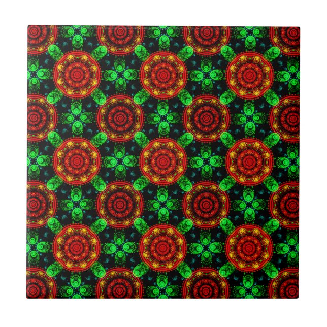 Floral Modern Boho Elegant Abstract Pattern #504 Fliese (Vorderseite)