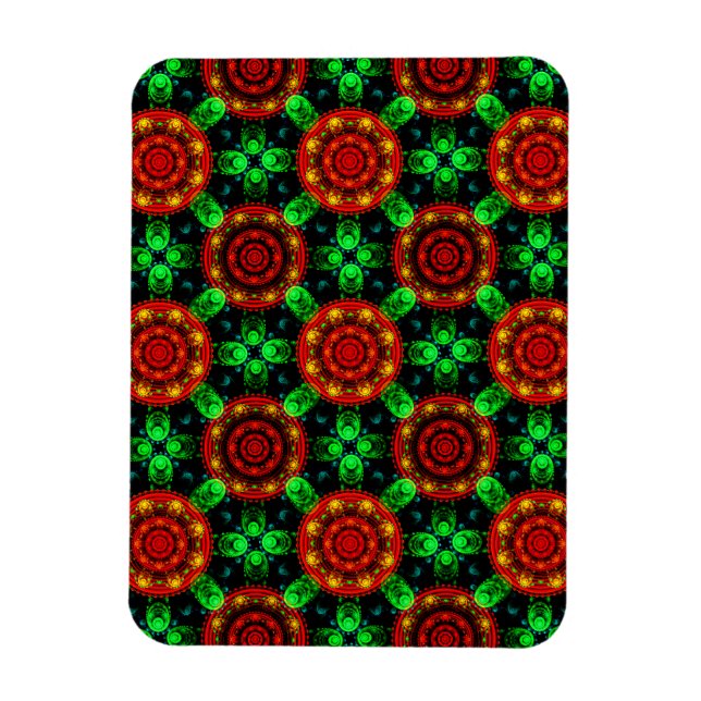 Floral Modern Boho Elegant Abstract Pattern #504 Magnet (Vertikal)