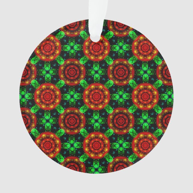 Floral Modern Boho Elegant Abstract Pattern #504 Ornament (Vorderseite)