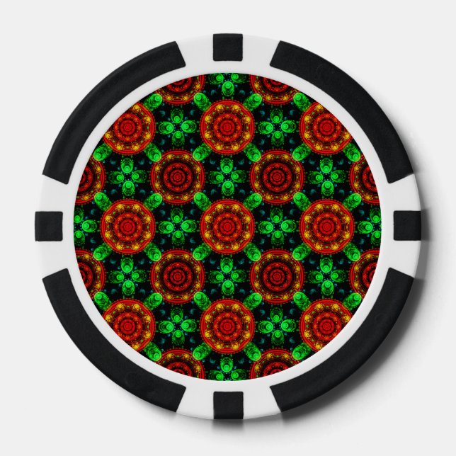 Floral Modern Boho Elegant Abstract Pattern #504 Pokerchips (Vorderseite)