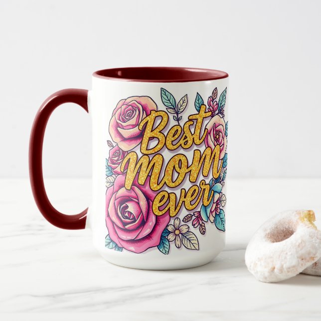 Floral Modern Luxus Geschenksammlung Tasse (Mit Donut)