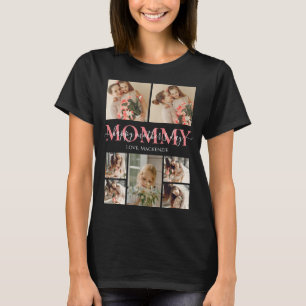 Floral Modern Script Foto Happy Mothers Day T-Shirt