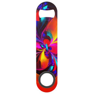 Floral moderne Art Abstrait Rouge Bleu Motif #07