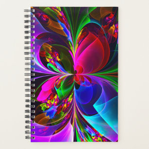 Floral moderne Art Abstrait Rouge Bleu Motif #12
