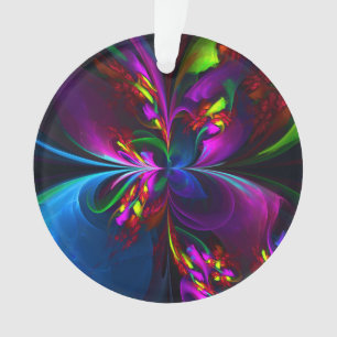 Floral moderne Art Abstrait Rouge Bleu Motif #15