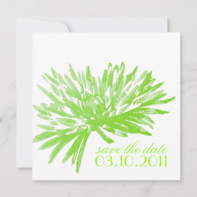 Floral moderne Enregistrer les cartes de dates (Devant)