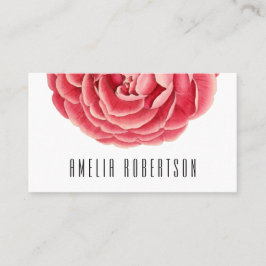 Floral moderne minimalistische Rose Visitenkarte