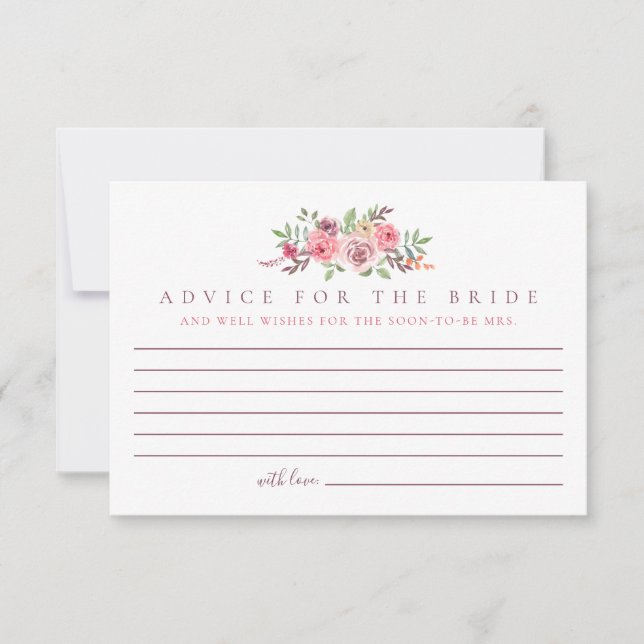 Floral moderne pour les cartes de mariées (Devant)