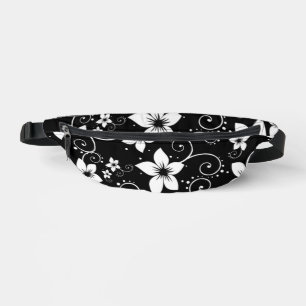 Floral moderne Tropical Noir Blanc