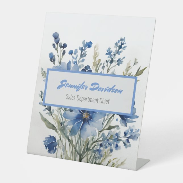 Floral Modernes Minimalistisch Elegantes Beruflich Sockelschild (Vorderseite)