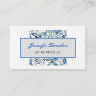 Floral Modernes Minimalistisch Elegantes Beruflich Visitenkarte