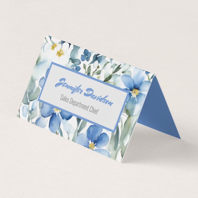 Floral Modernes Minimalistisch Elegantes Beruflich Visitenkarten (Vorderseite)