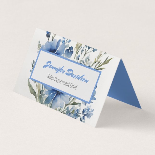 Floral Modernes Minimalistisch Elegantes Beruflich Visitenkarten (Vorderseite)