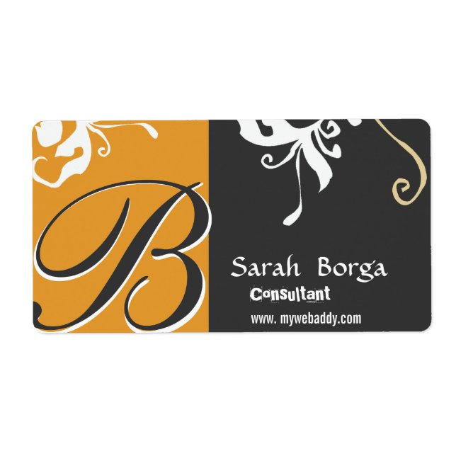 Floral Monogram Big Taglilie Black (Vorne)