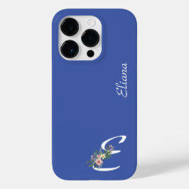 Floral Monogram E Retirement Case-Mate iPhone 14 Pro Hülle