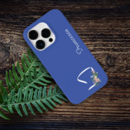 Floral Monogram F Retirement Case-Mate iPhone 14 Pro Hülle