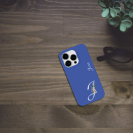 Floral Monogram J Retirement Case-Mate iPhone 14 Pro Hülle