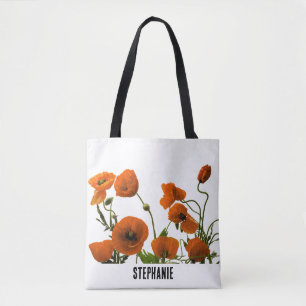 Floral Monogram Name Bridesmaid Hochzeitsgeschenk Tasche