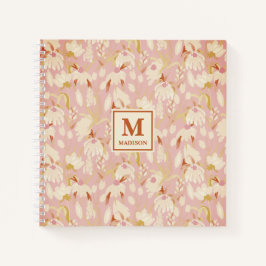 Floral Monogram Notebook Journal Notizbuch