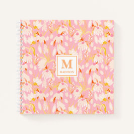 Floral Monogram Notebook Journal Notizbuch