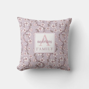 Floral Monogram Outdoor Pillow Kissen