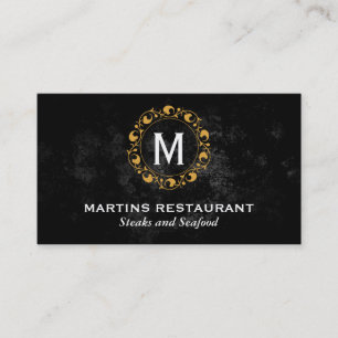 Floral Monogramm   Lux Visitenkarte