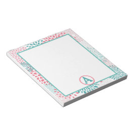 Floral Monogramm Notizblock
