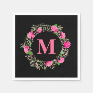 Floral Monogramm Serviette
