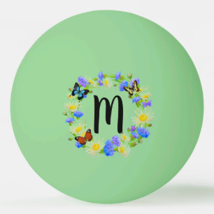 Floral Monogramm Tischtennisball