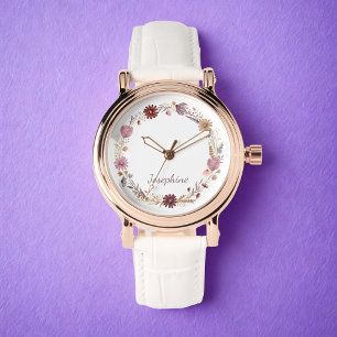 Floral montre personnalisée