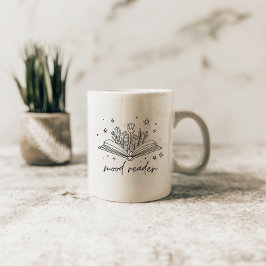 Floral Mood Reader Buchliebhaber Kaffeetasse